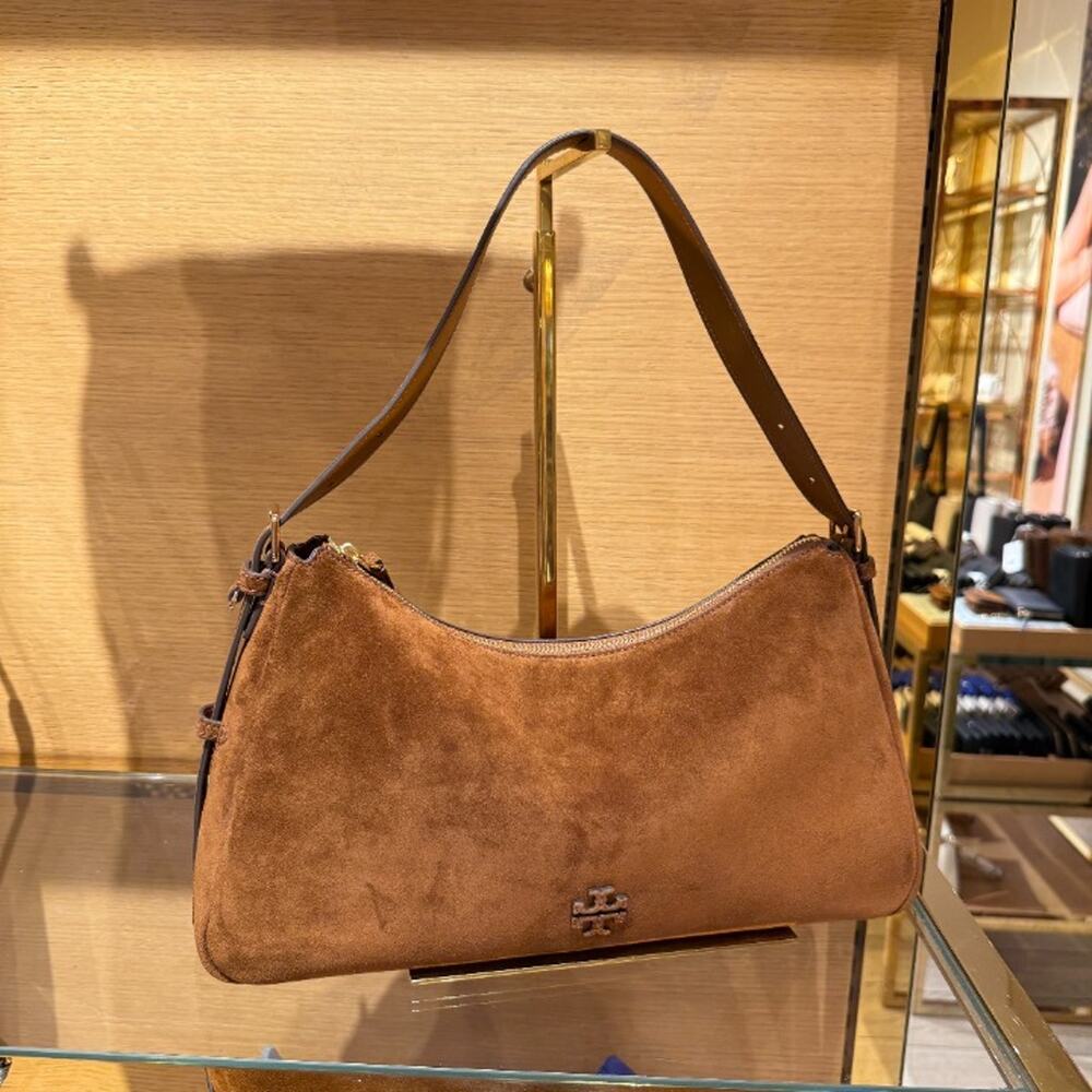 New‼️Tory Burch Thea Suede Zip Top Shoulder Bag 188917 Park Bench